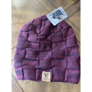 VGOGFLY Sherpa lined Slouchy Beanie NEW with tags Wine/Black